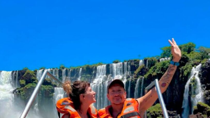 Las fotos del viaje de Nico Vázquez y Gimena Accardi a las Cataratas del Iguazú