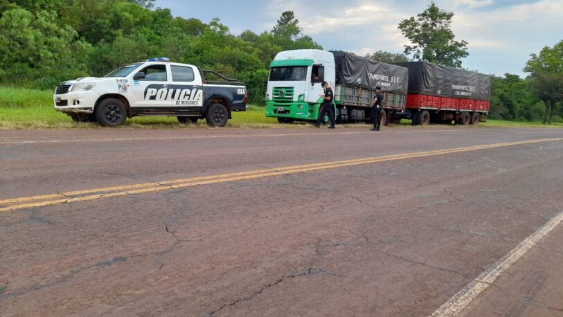 San José: interceptan un camión con 30 toneladas de soja