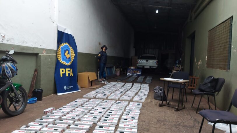 Incautaron paquetes de cigarrillos valuados en más de 700 mil pesos