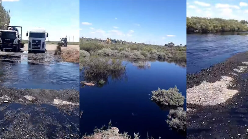 Se produjo un derrame de petróleo de grandes dimensiones en Río Negro