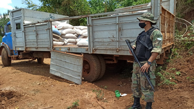 Secuestraron en El Soberbio 4.500 kilos de maíz de contrabando
