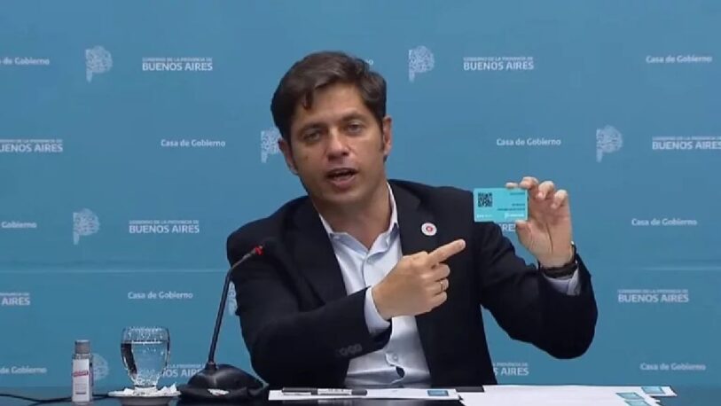 Kicillof impone el pase sanitario obligatorio en Buenos Aires