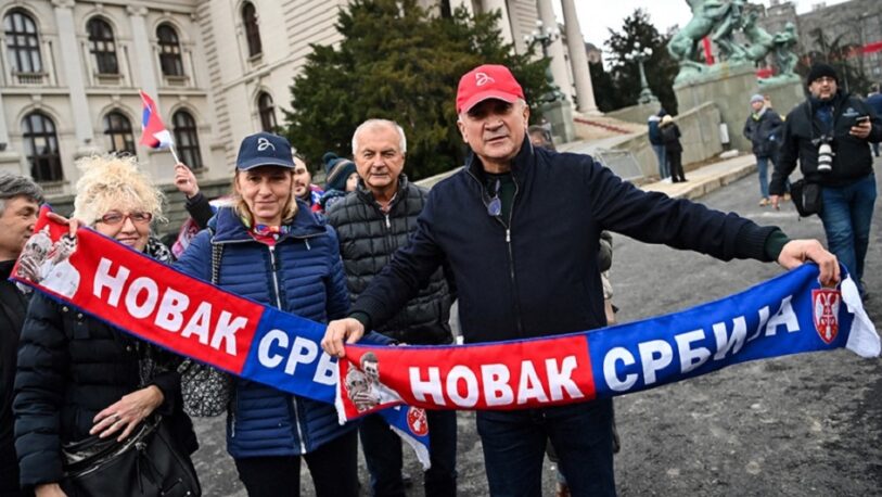 Segundo día de protesta de la familia de Djokovic