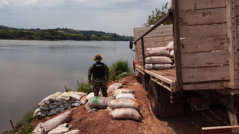 Decomisaron más de 7.000 kilogramos de soja de contrabando en El Soberbio