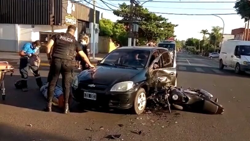 Brutal choque en avenidas Francisco de Haro e Ituzaingó