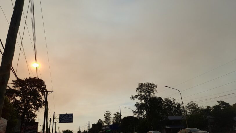 Una densa capa de humo cubrió el cielo