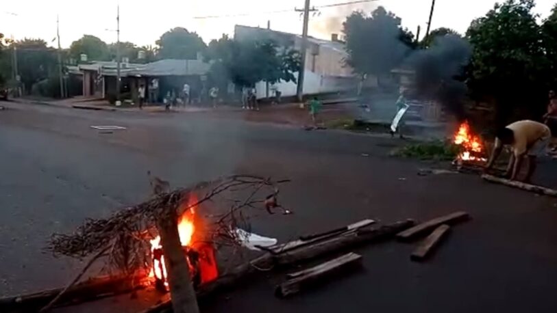 Piquete y quema de gomas en avenida Santa Cruz