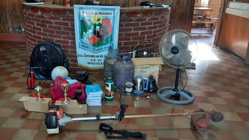 Concepción de la Sierra: Dos detenidos investigados por el robo de varios elementos de una escuela