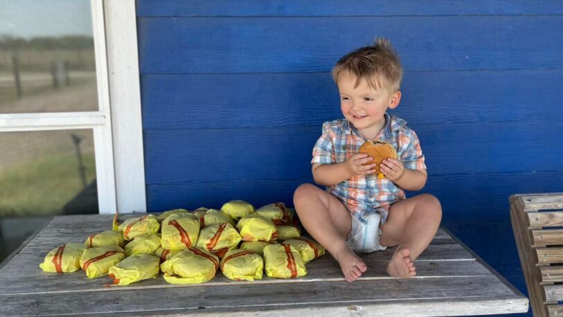 Un niño de 2 años usó el celular de su mamá y pidió 31 hamburguesas