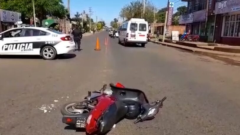 Motociclista grave en un choque sobre avenida Cocomarola