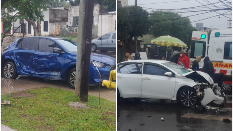 Chocaron dos autos en avenidas Lavalle y Tacuarí