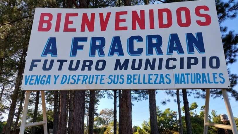Oficializaron la creación del municipio de Fracrán