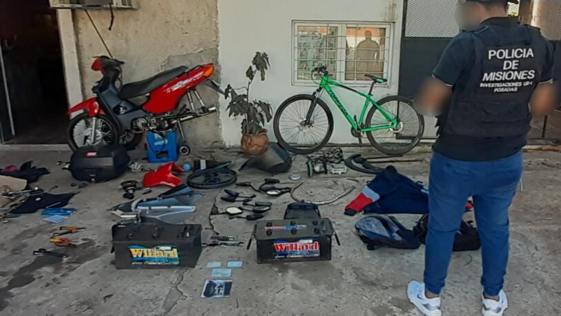 Desbarataron otros dos talleres donde adulteraban motocicletas robas