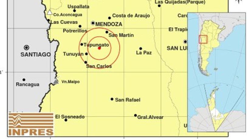 Un sismo de 5.4 grados se sintió en Mendoza sin reporte de daños ni heridos