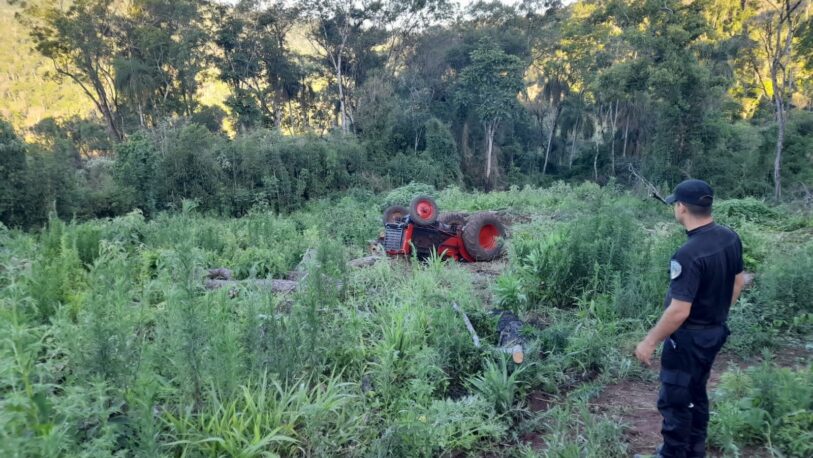 Un agricultor murió aplastado por un tractor
