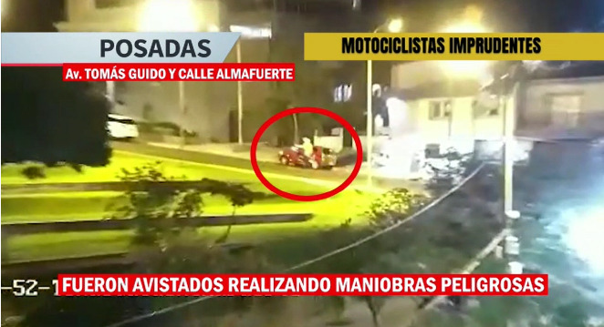 Detuvieron a tres motoqueros que corrían picadas en Posadas