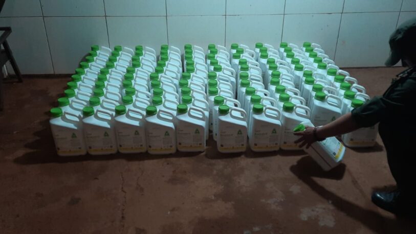 Secuestraron 500 litros de herbicida en Irigoyen