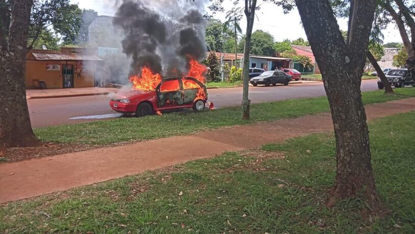Apóstoles: se incendió un automóvil en plena vía pública