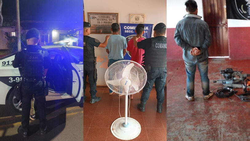 Patrullajes motorizados dejaron un saldo de cinco detenidos por robos en Posadas