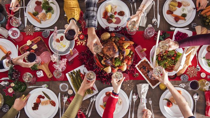 Consejos nutricionales para evitar excesos en la fiesta de Año Nuevo