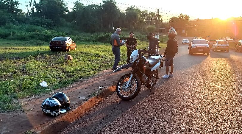 Chocaron un auto y una moto en Eldorado: un joven resultó herido