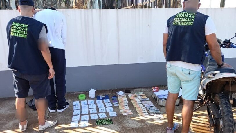 Atraparon a “motodealer” que vendía cocaína en una plazoleta de Posadas
