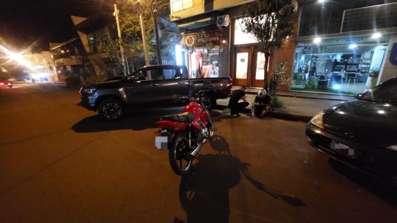 Motociclista herido en un choque sobre calle Buenos Aires