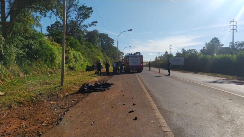 Murió un motociclista tras chocar contra una camioneta en Oberá