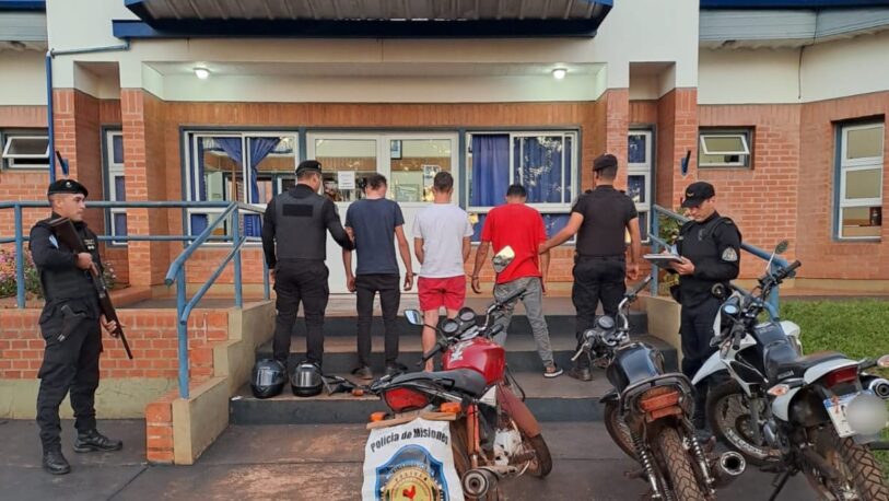 Atraparon a tres jóvenes que robaban y reducían motocicletas