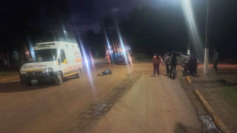 Despiste de moto en la avenida San Martín de Eldorado: una persona trasladada al hospital