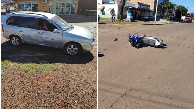 Dos mujeres heridas en un choque entre una moto y un auto