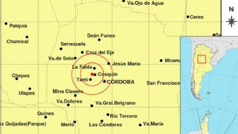 Un fuerte sismo afectó a varias ciudades de Córdoba