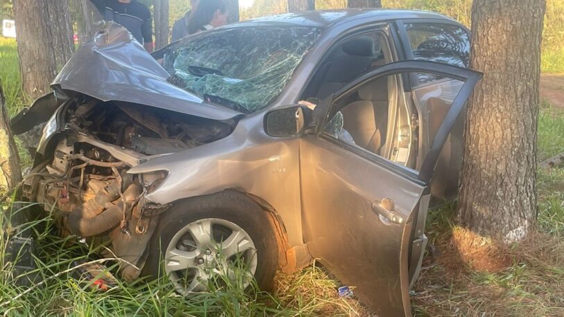 Despiste de un auto en El Soberbio dejó a un conductor herido