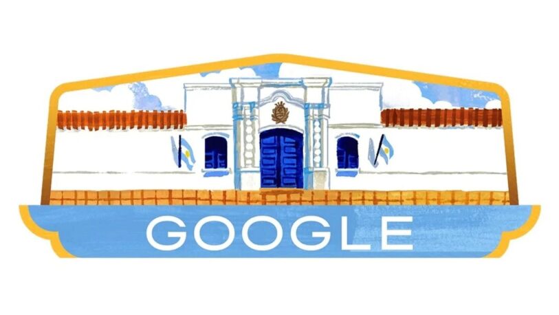 Google celebró con este doodle el 9 de Julio en Argentina