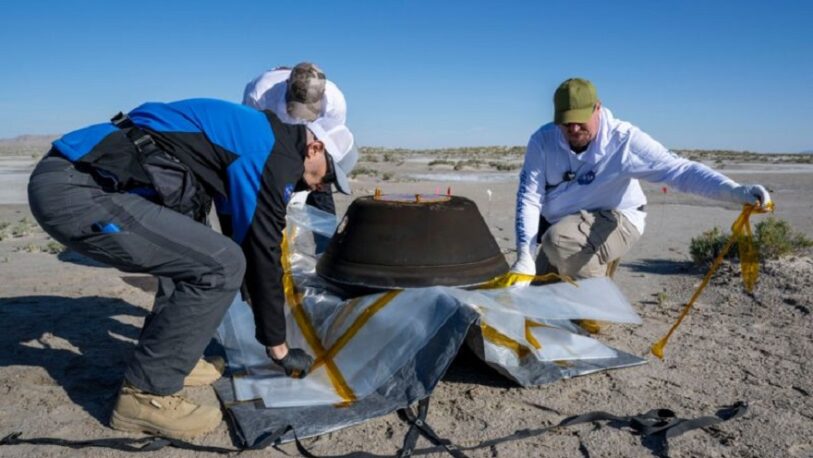 La NASA abrió la tapa de la cápsula de muestras de asteroide