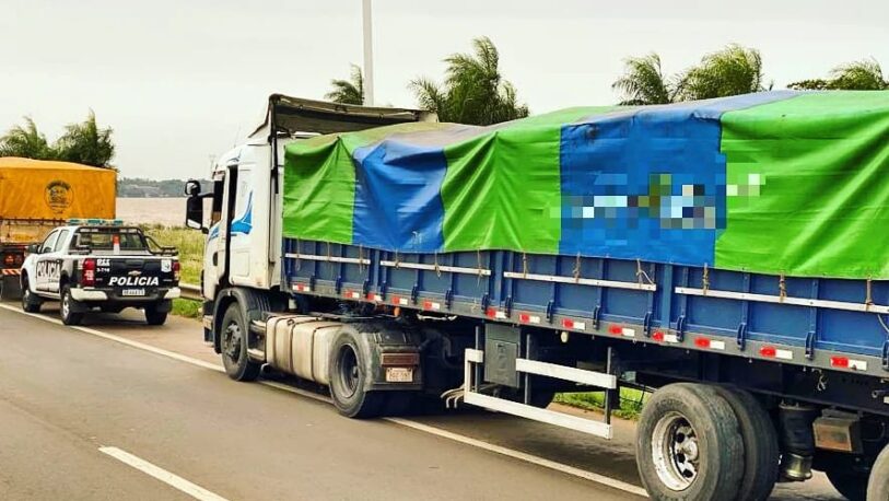 Un camionero intentó pasar al Paraguay con una lona robada