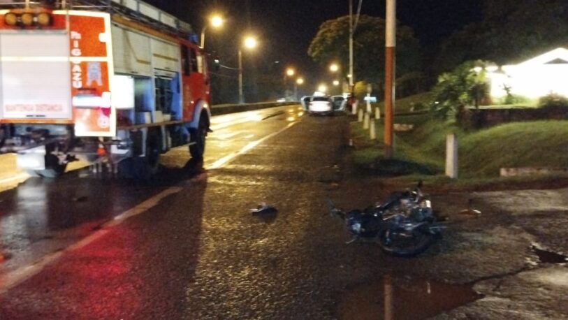 Iguazú: joven motociclista murió en un choque