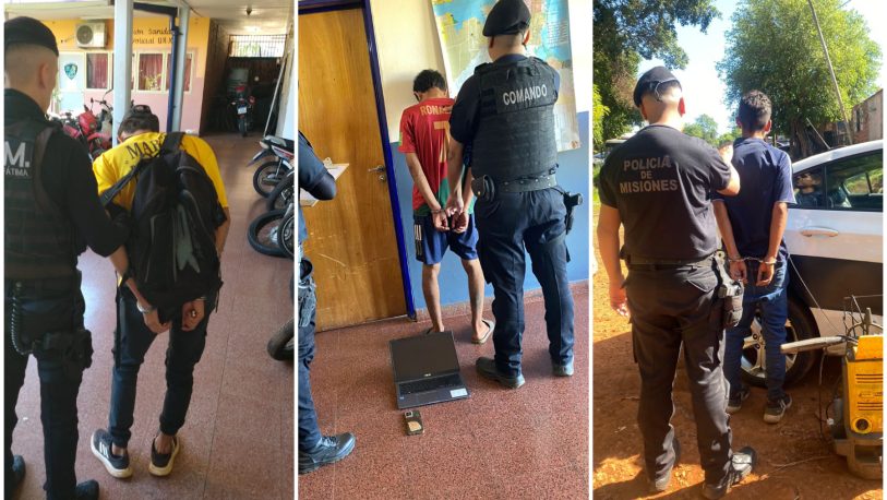 La policía recuperó elementos robados y detuvo a delincuentes