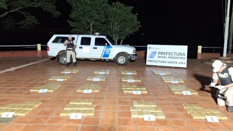 Prefectura secuestró más de 214 kilos de marihuana en Cerro Corá