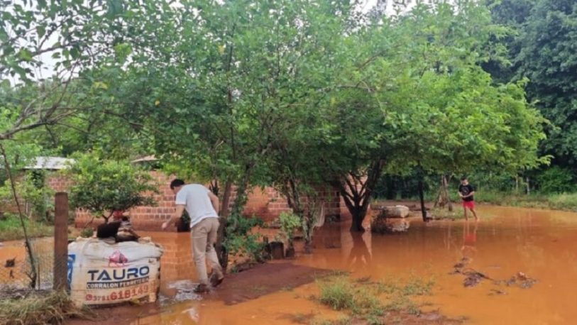 Eldorado: varias familias fueron afectadas por las intensas lluvias