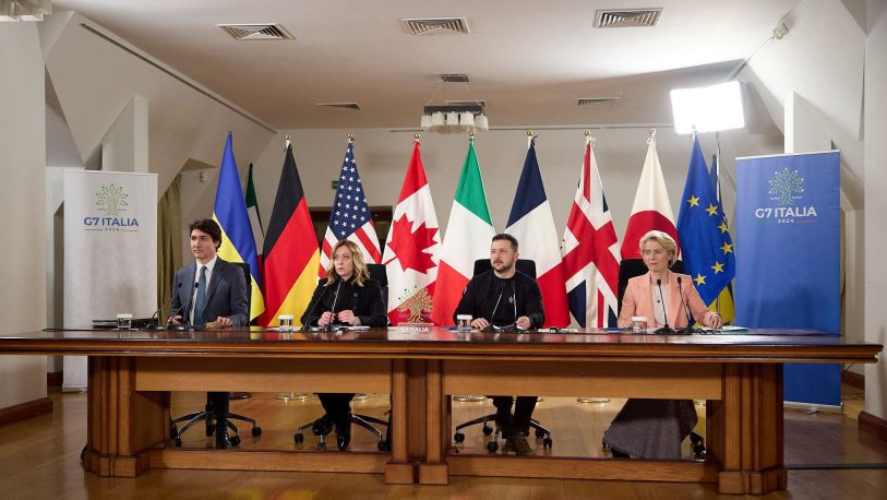 Los líderes del G7 se comprometieron a seguir ayudando a Ucrania e imponerle nuevas sanciones a Rusia