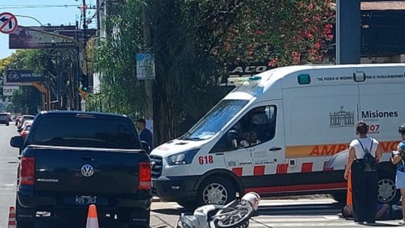 Motociclista herido en un choque en avenidas Uruguay y Monteagudo