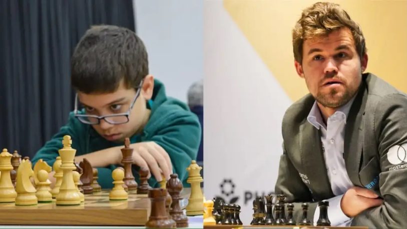 Ajedrez: Faustino Oro, de 10 años, venció a Magnus Carlsen, el mejor jugador del mundo