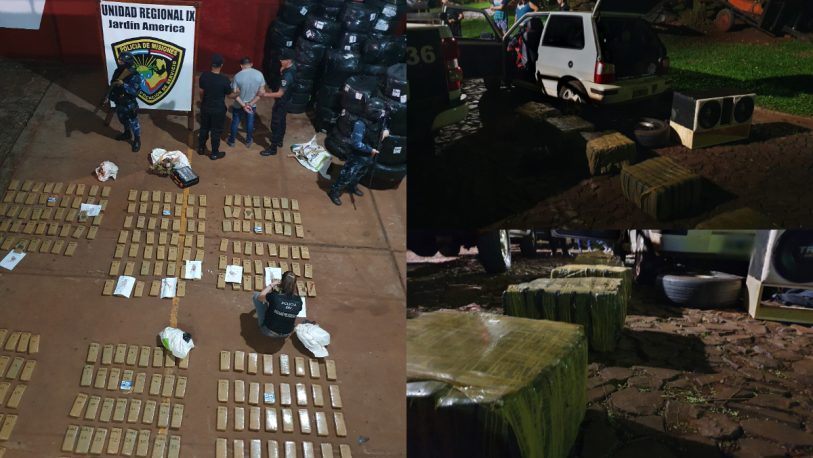Persecución y detención: arrestaron a un colombiano con casi 200 kilos de marihuana