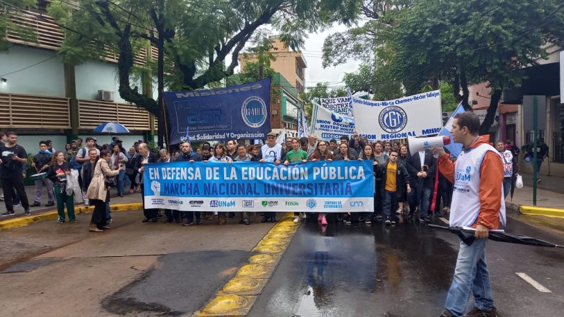 Universitarios y organizaciones políticas marcharon en defensa de la educación pública
